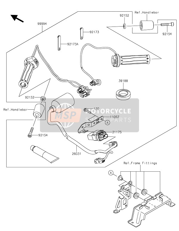 Kawasaki Z900RS CAFE 2019 Accessoire (Poignée chauffante) pour un 2019 Kawasaki Z900RS CAFE