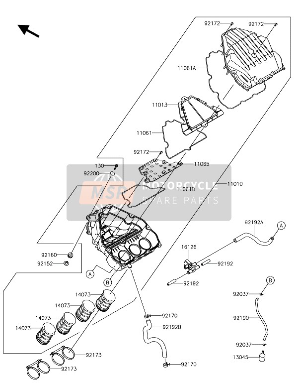 Kawasaki Z1000 2019 Luftfilter für ein 2019 Kawasaki Z1000