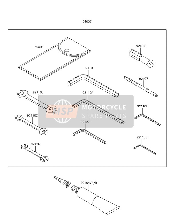 Kawasaki Z1000 2019 Owners Tools for a 2019 Kawasaki Z1000