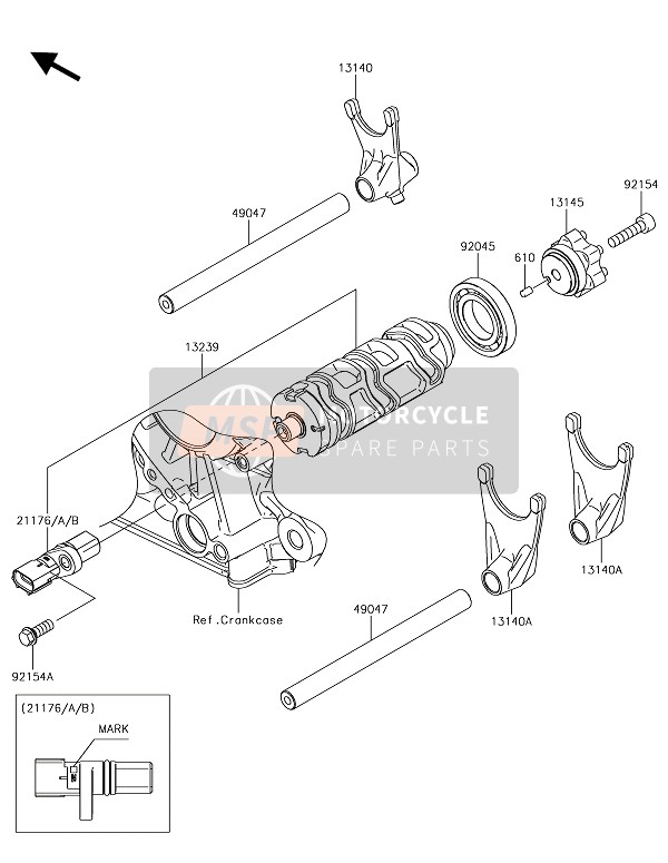 Gear Change Drum & Shift Fork(S)