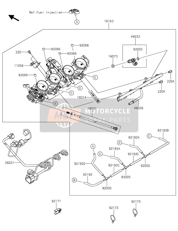 Kawasaki 1400GTR 2020 Acceleratore per un 2020 Kawasaki 1400GTR