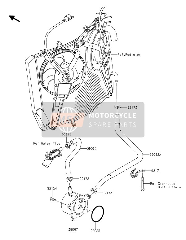 Kawasaki 1400GTR 2020 Radiatore dell'olio per un 2020 Kawasaki 1400GTR