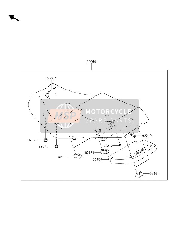 Kawasaki 1400GTR 2020 Zadel voor een 2020 Kawasaki 1400GTR