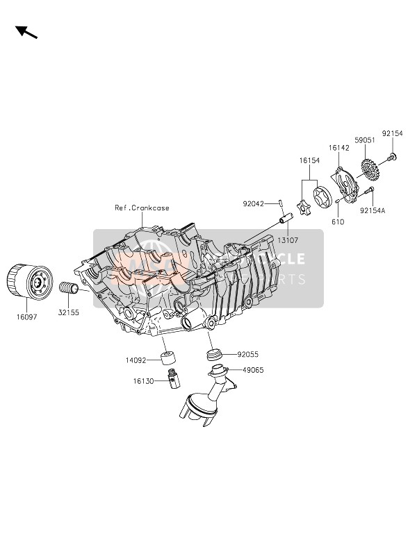 Kawasaki NINJA 400 2020 La pompe à huile pour un 2020 Kawasaki NINJA 400