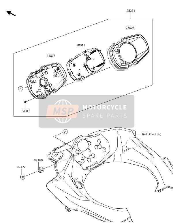 Kawasaki NINJA 400 2020 METER(S) for a 2020 Kawasaki NINJA 400