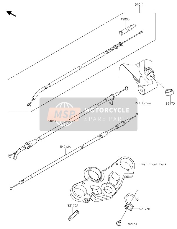 Kawasaki NINJA 400 2020 Câbles pour un 2020 Kawasaki NINJA 400