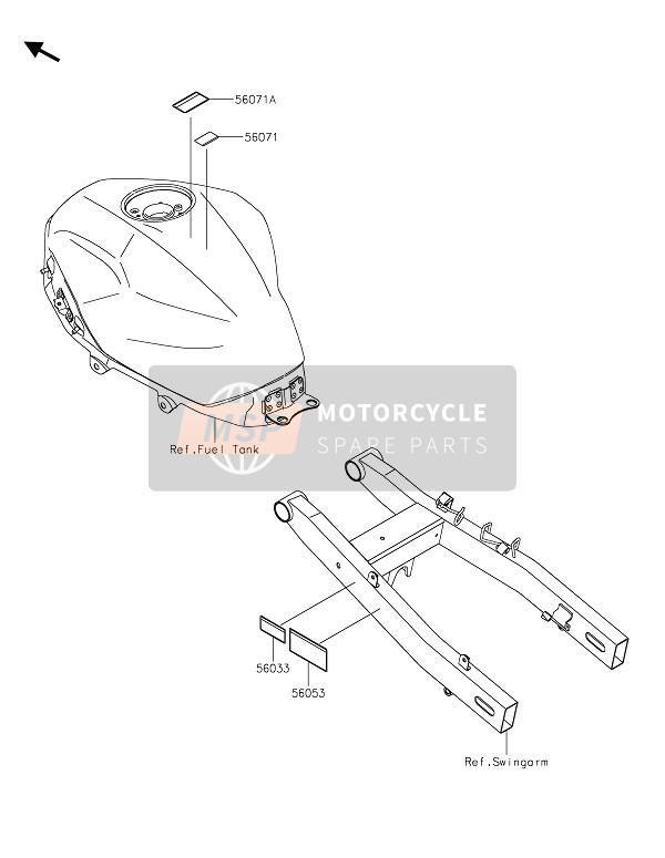 Kawasaki NINJA 400 2020 Etiketten voor een 2020 Kawasaki NINJA 400