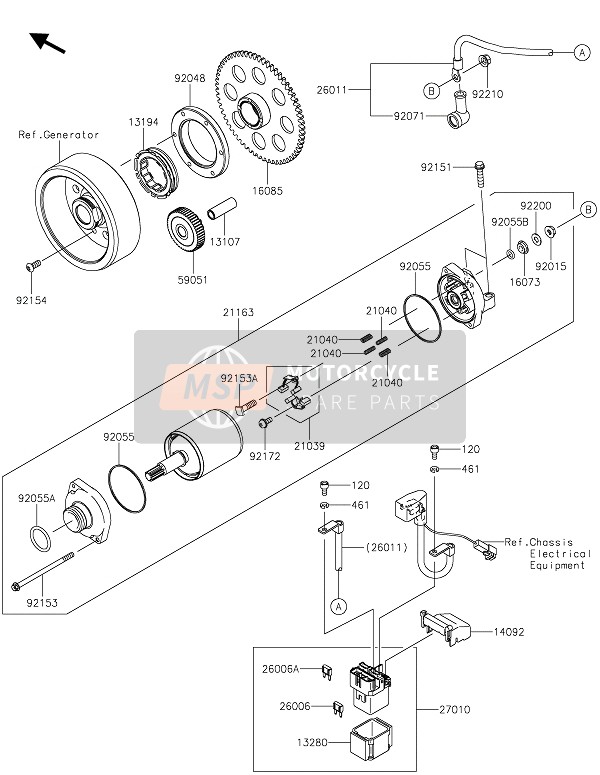 Kawasaki NINJA 1000SX 2020 STARTER MOTOR for a 2020 Kawasaki NINJA 1000SX