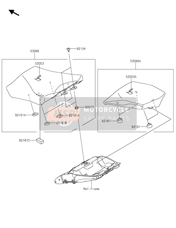 530660687MA, SEAT-ASSY,Rr,Black, Kawasaki, 0