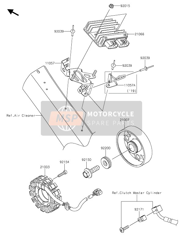 Kawasaki NINJA H2 SX 2020 GENERATOR for a 2020 Kawasaki NINJA H2 SX