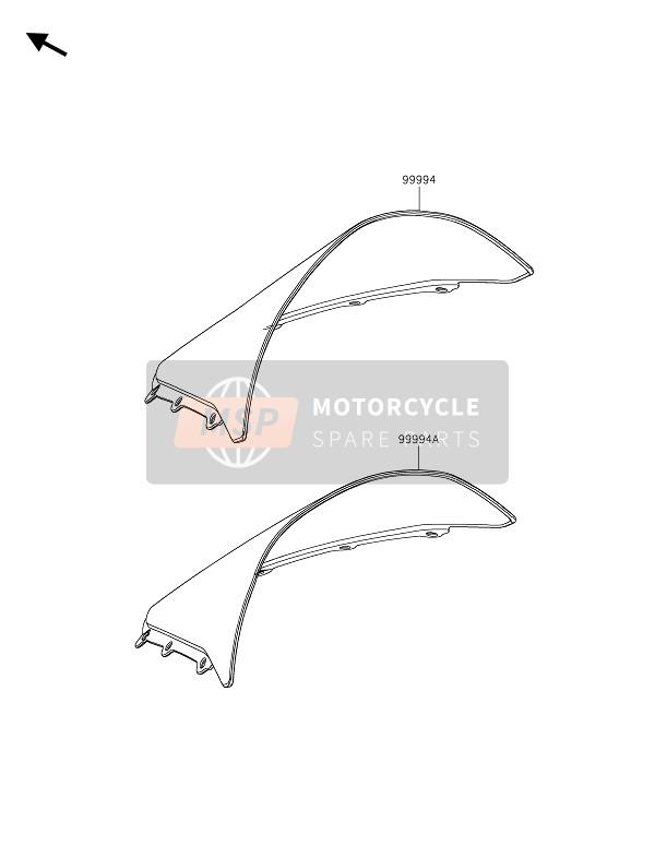 Kawasaki NINJA H2 SX 2020 ACCESSORY (WINDSHIELD) for a 2020 Kawasaki NINJA H2 SX