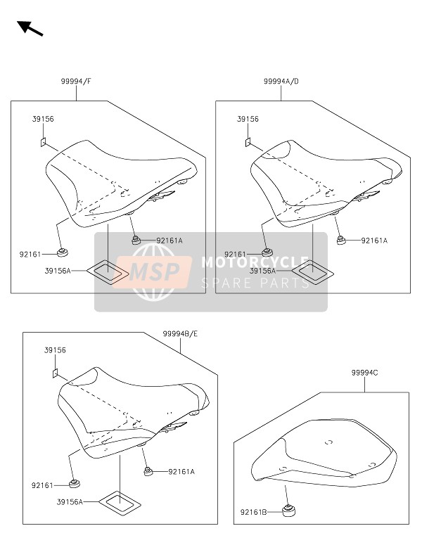 Kawasaki NINJA H2 SX 2020 ACCESSORY (SEAT) for a 2020 Kawasaki NINJA H2 SX