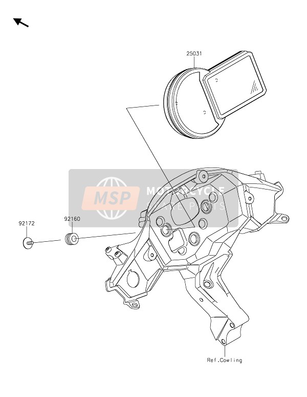 250310891, METER-ASSY, Tft Display, Kawasaki, 0