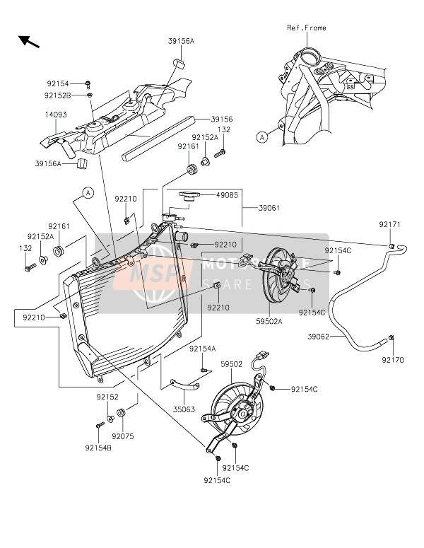 Kawasaki NINJA H2-NINJA H2 CARBON 2020 RADIATOR for a 2020 Kawasaki NINJA H2-NINJA H2 CARBON