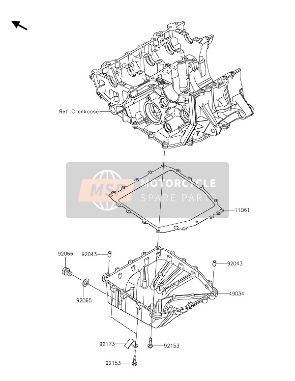 Kawasaki NINJA ZX-6R 2020 OIL PAN for a 2020 Kawasaki NINJA ZX-6R