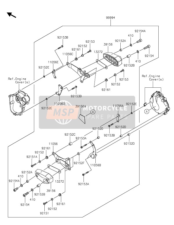 Kawasaki NINJA ZX-6R 2020 ACCESSORY (ENGINE GUARD) for a 2020 Kawasaki NINJA ZX-6R