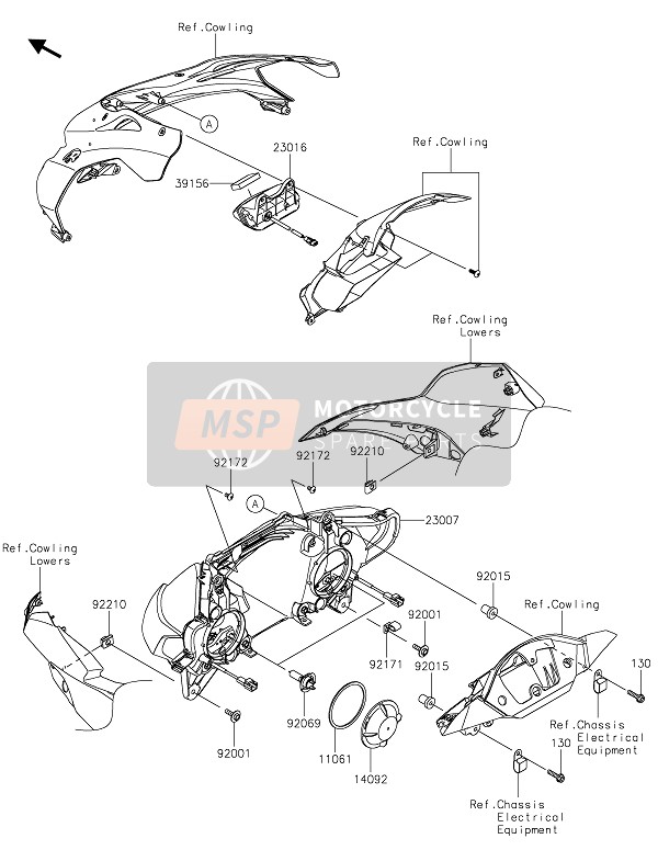 Kawasaki NINJA ZX-10R 2020 SCHEINWERFER für ein 2020 Kawasaki NINJA ZX-10R