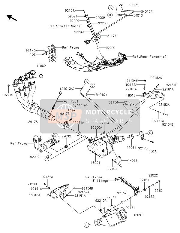 Kawasaki NINJA ZX-10R SE 2020 SCHALLDÄMPFER für ein 2020 Kawasaki NINJA ZX-10R SE