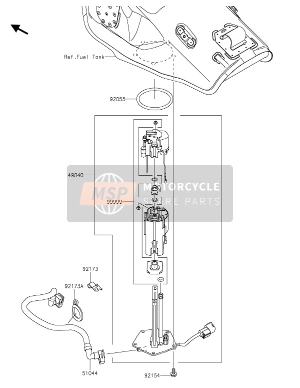 Kawasaki NINJA ZX-10R SE 2020 FUEL PUMP for a 2020 Kawasaki NINJA ZX-10R SE