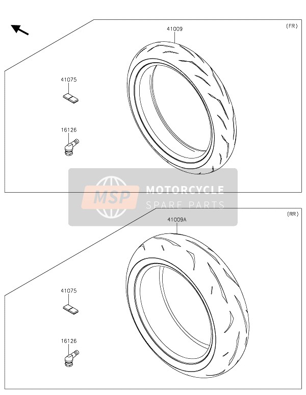 Kawasaki NINJA ZX-10R SE 2020 Pneumatici per un 2020 Kawasaki NINJA ZX-10R SE