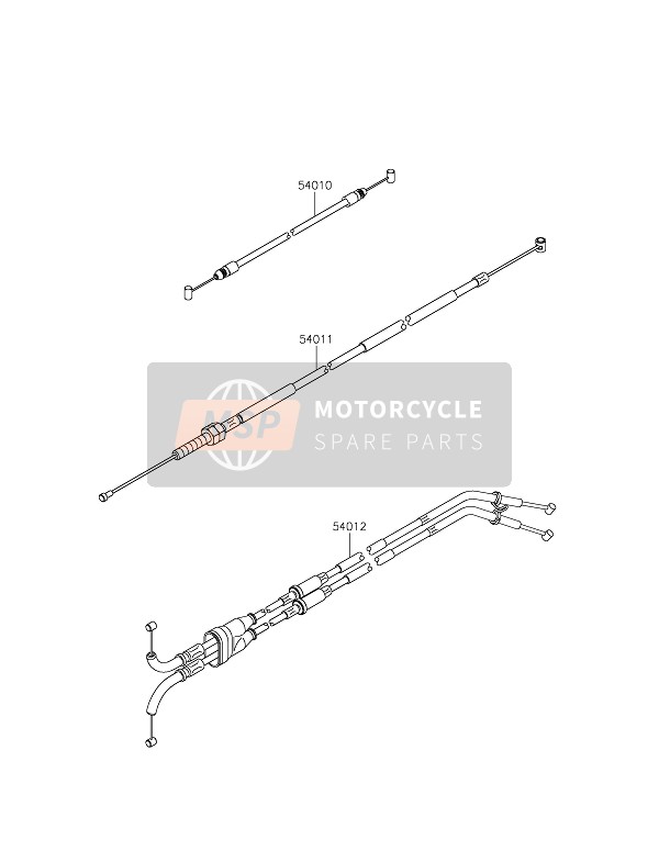 Kawasaki NINJA ZX-10R SE 2020 CABLES for a 2020 Kawasaki NINJA ZX-10R SE