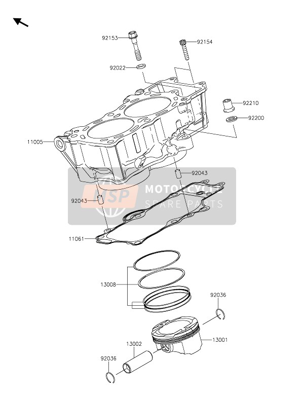 Kawasaki VERSYS 650 2020 Cylindre & Piston(S) pour un 2020 Kawasaki VERSYS 650