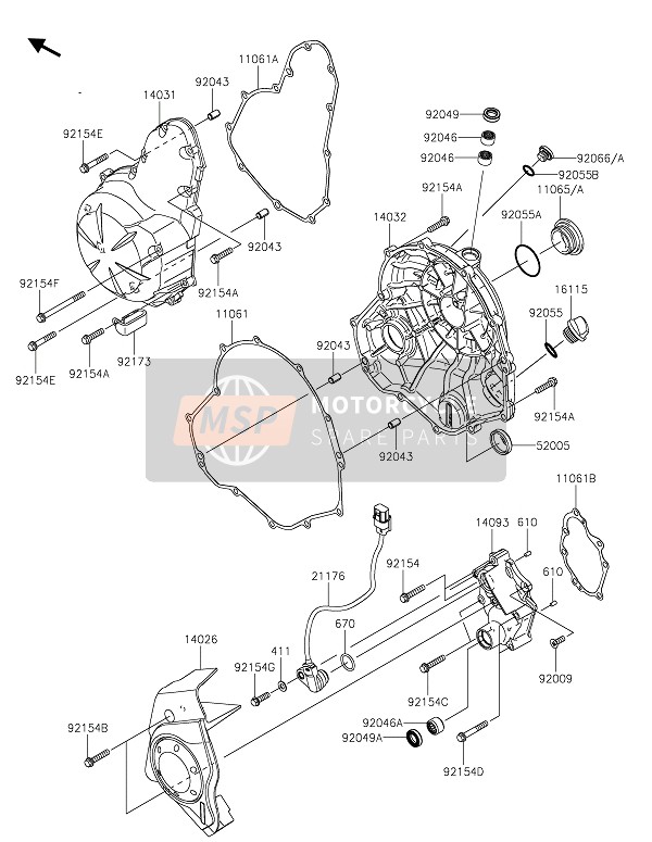 Kawasaki VERSYS 650 2020 ENGINE COVER(S) for a 2020 Kawasaki VERSYS 650