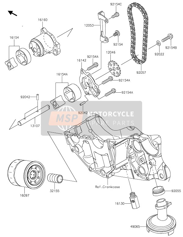 Kawasaki VERSYS 650 2020 OIL PUMP for a 2020 Kawasaki VERSYS 650