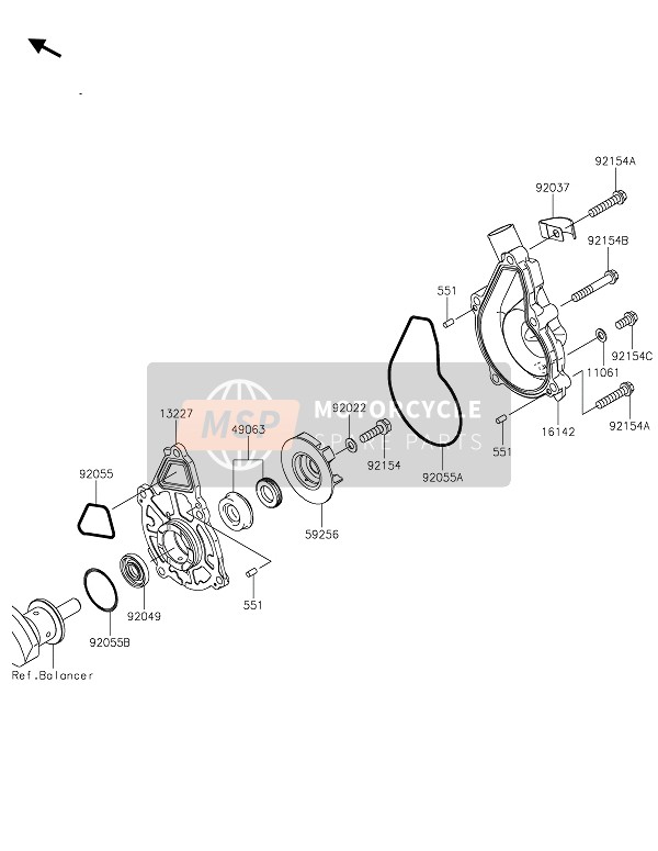 Kawasaki VERSYS 650 2020 WASSERPUMPE für ein 2020 Kawasaki VERSYS 650