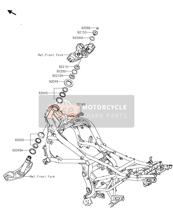 Kawasaki VERSYS 650 2020 FRAME for a 2020 Kawasaki VERSYS 650