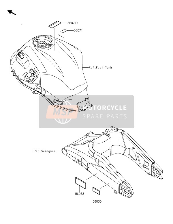 Kawasaki VERSYS 650 2020 Etiketten voor een 2020 Kawasaki VERSYS 650