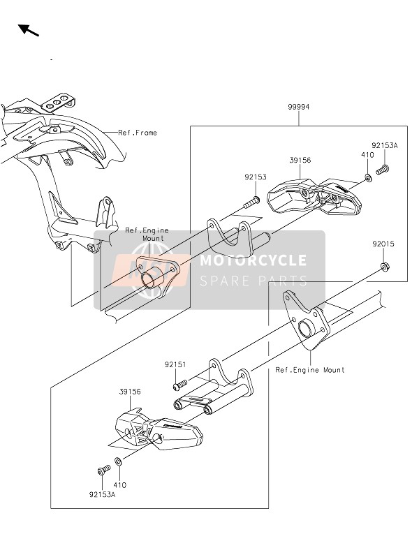 Kawasaki VERSYS 650 2020 Accessoire (Garde moteur) pour un 2020 Kawasaki VERSYS 650