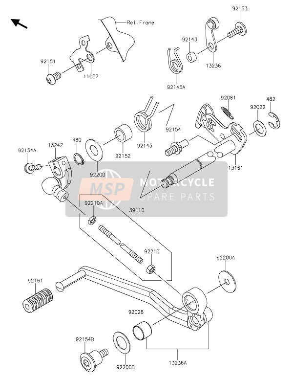 Kawasaki VERSYS 1000 2020 GEAR CHANGE MECHANISM for a 2020 Kawasaki VERSYS 1000