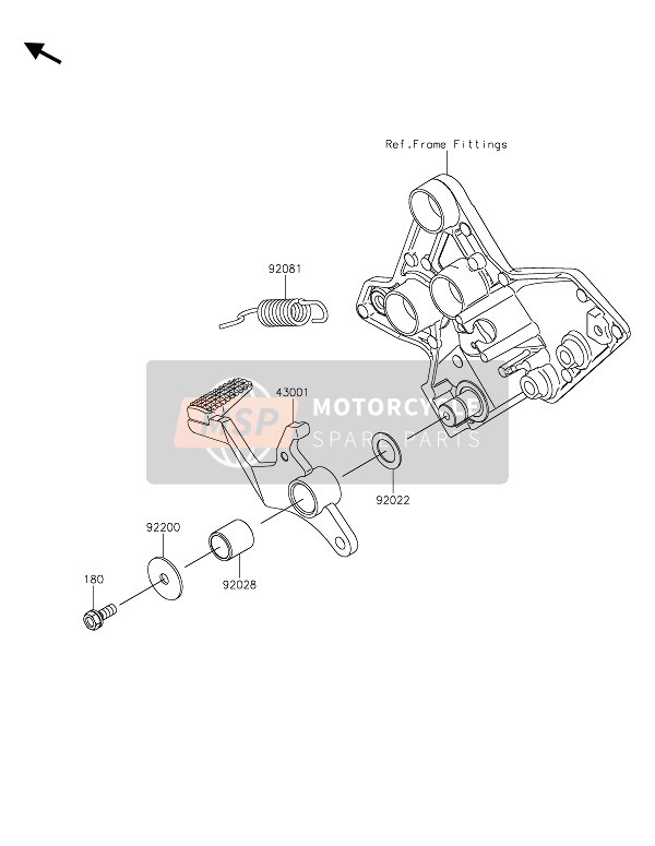 Kawasaki VERSYS 1000 SE 2020 Pedal de freno para un 2020 Kawasaki VERSYS 1000 SE