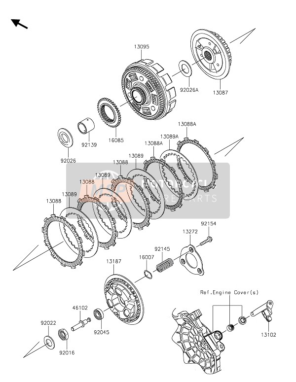 Kawasaki VERSYS-X 300 2020 Embrayage pour un 2020 Kawasaki VERSYS-X 300