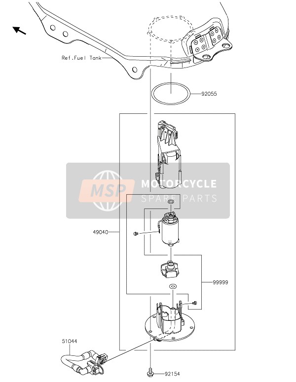 Kawasaki VERSYS-X 300 2020 KRAFTSTOFFPUMPE für ein 2020 Kawasaki VERSYS-X 300