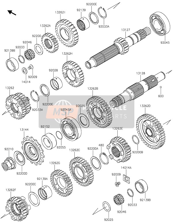 Kawasaki VULCAN S 2020 Transmisión para un 2020 Kawasaki VULCAN S