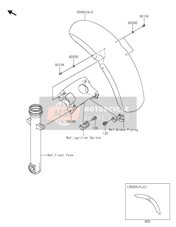 350040341660, FENDER-FRONT, M.S.Black, Kawasaki, 0