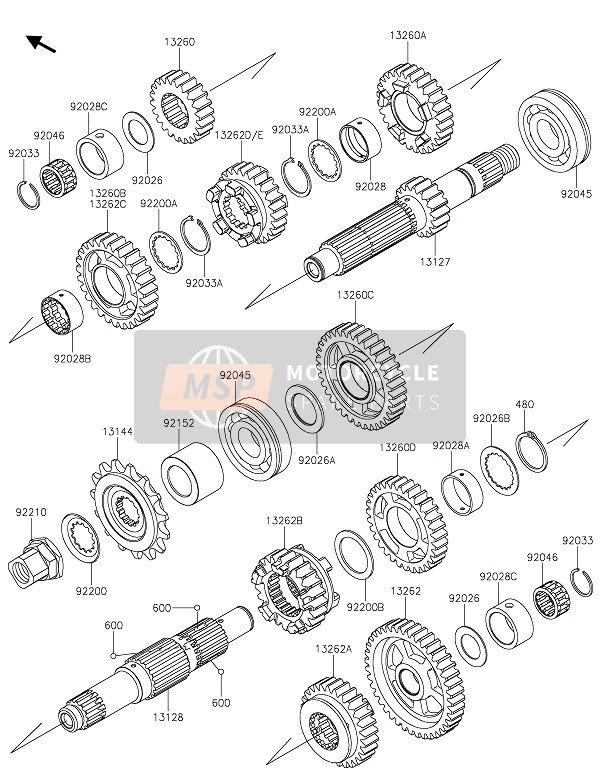 132621458, Gear,Input 3RD,25T, Kawasaki, 1