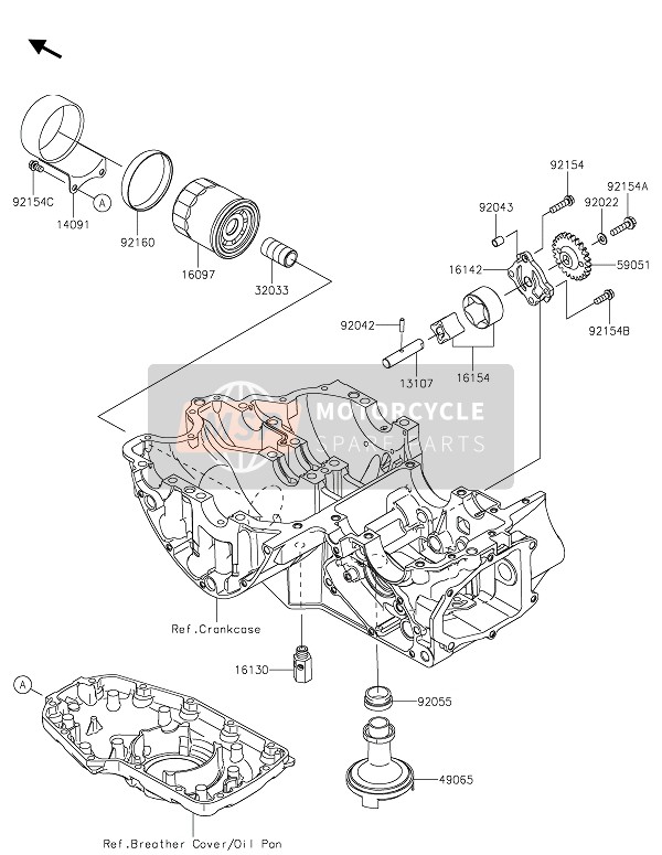 Kawasaki W800 2020 ÖLPUMPE für ein 2020 Kawasaki W800