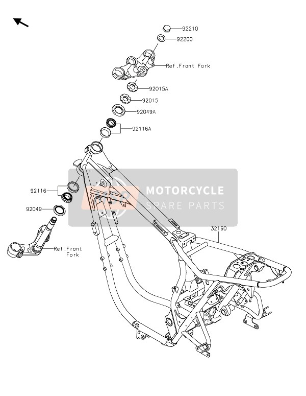 Kawasaki W800 2020 Frame voor een 2020 Kawasaki W800