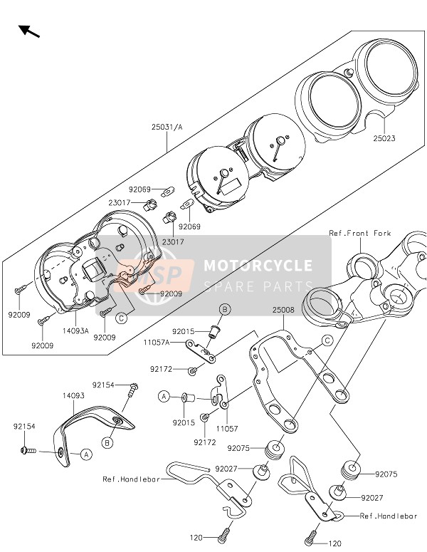 Kawasaki W800 2020 Meter(S) voor een 2020 Kawasaki W800