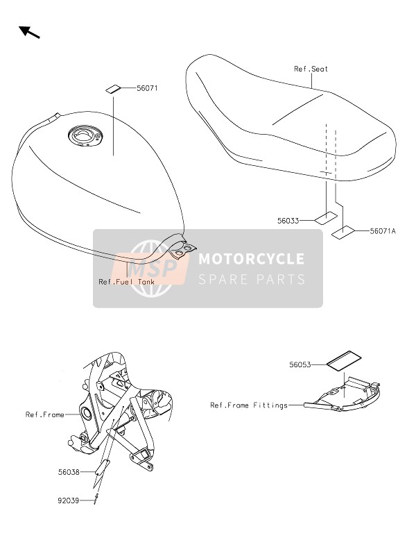 Kawasaki W800 2020 LABELS for a 2020 Kawasaki W800