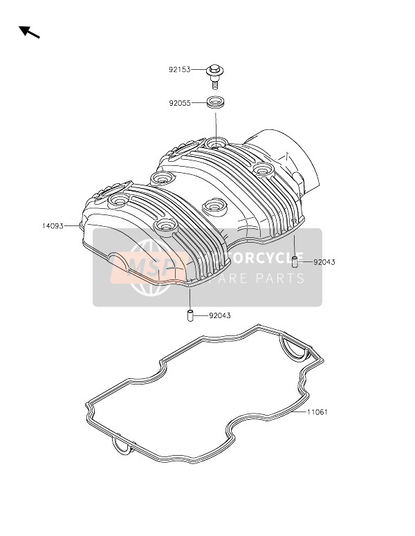 Kawasaki W800 STREET 2020 Coperchio della testata del cilindro per un 2020 Kawasaki W800 STREET