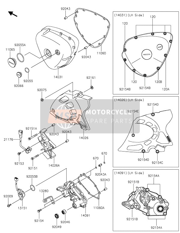 Cache moteur gauche(S)