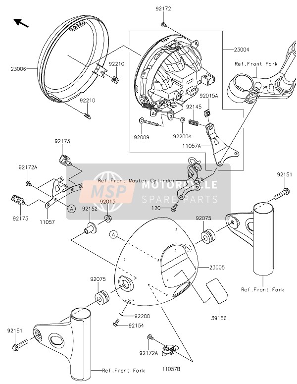 Kawasaki W800 STREET 2020 SCHEINWERFER für ein 2020 Kawasaki W800 STREET