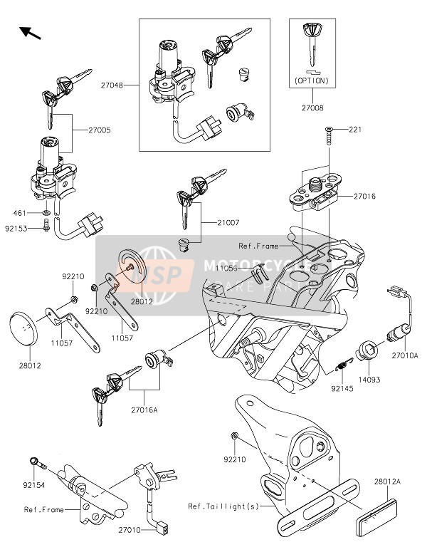 Kawasaki W800 STREET 2020 IGNITION SWITCH for a 2020 Kawasaki W800 STREET