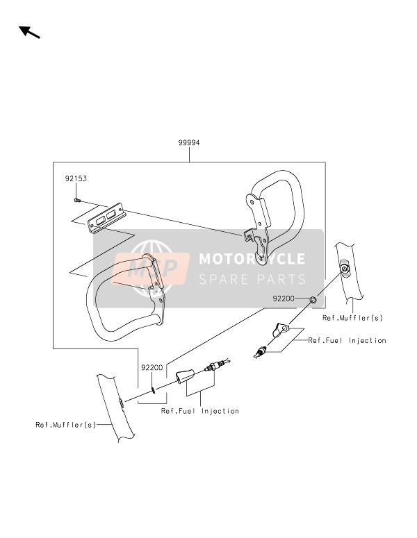 Kawasaki W800 STREET 2020 Accessorio (Protezione motore) per un 2020 Kawasaki W800 STREET