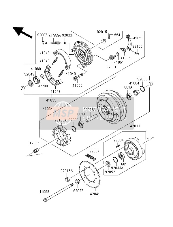 921601697, Damper,Shock,Rr Hub, Kawasaki, 3