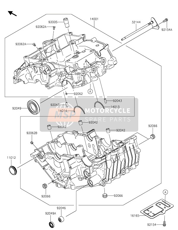 Kawasaki Z400 2020 KURBELGEHÄUSE für ein 2020 Kawasaki Z400